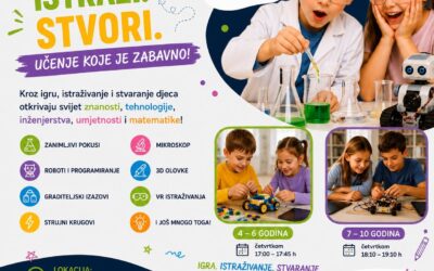 Prijave za STEAM programe za djecu od 4 do 10 godina